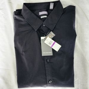 VAN HEUSEN Black Dress Shirt. NWT.